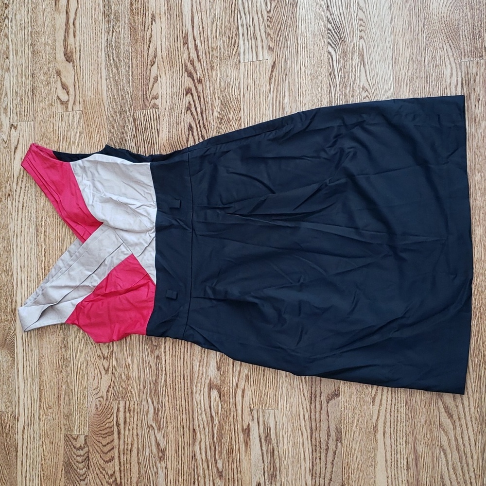 (6P) Tahari Arthur S. Levine Color Block Fitted Office Formal Workwear Evening